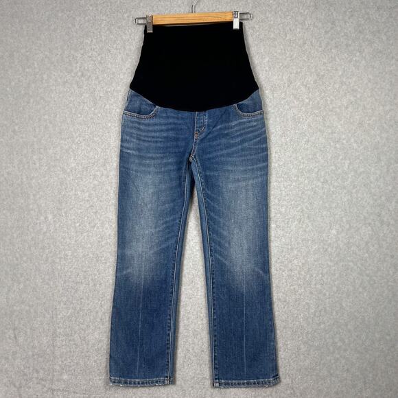 Hatch Maternity Over Belly Straight Leg Jeans Size 25 - Picture 2 of 15